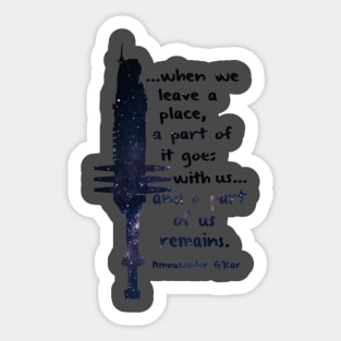 When we leave a place Sticker